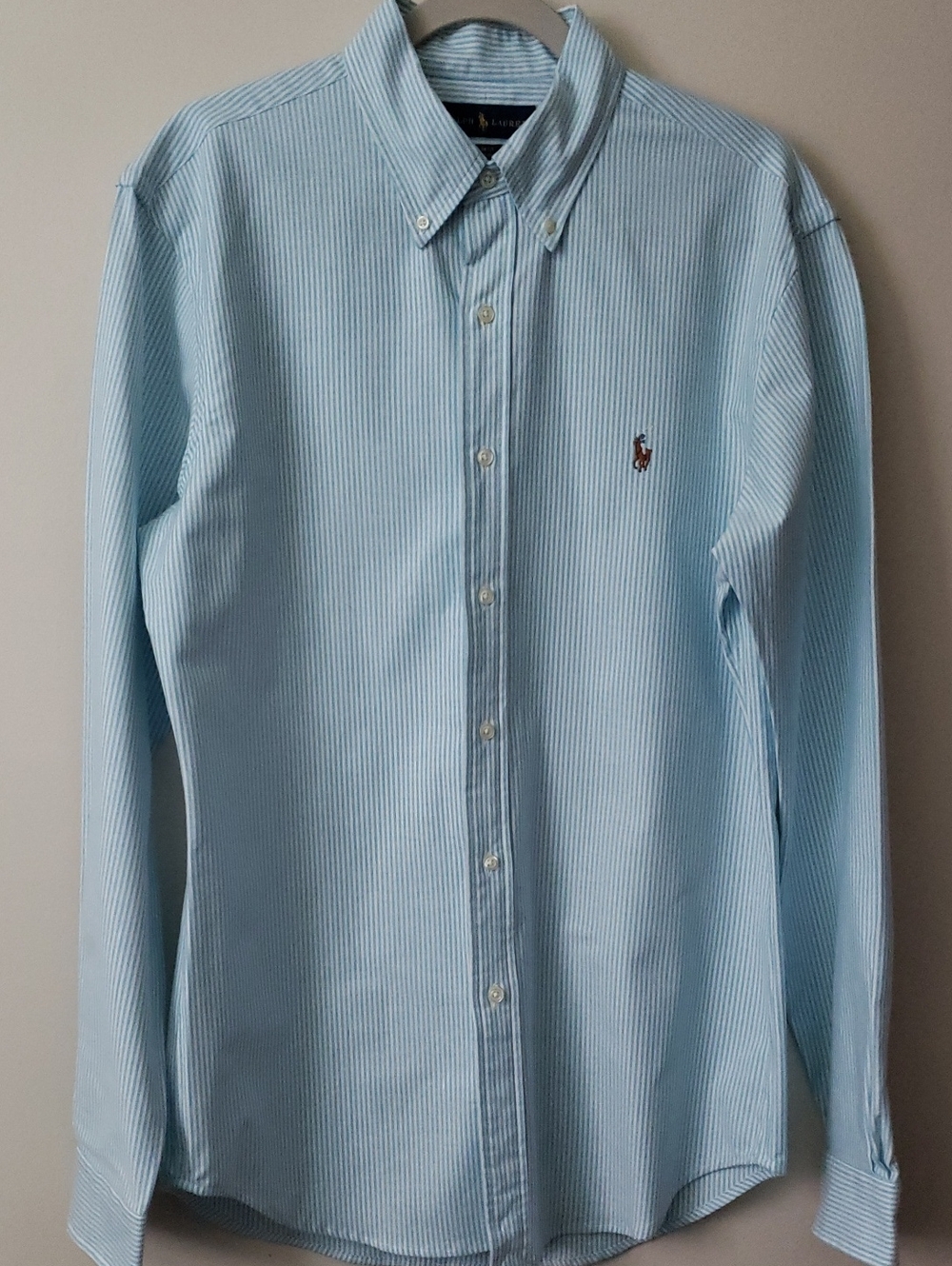 Polo by Ralph Lauren Light Blue & White Pinstripe Button-Down Shirt